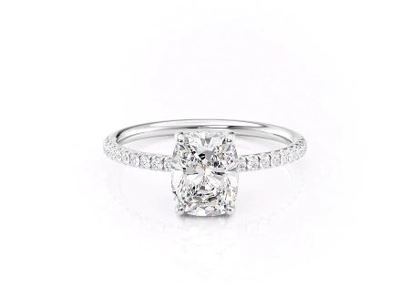 The Low Profile Kamellie Set With A 1 Carat Elongated Cushion Lab Diamond Online Sale