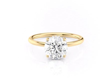 The Low Profile Kamellie Set With A 1.5 Carat Round Lab Diamond Hot on Sale