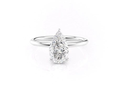 The Low Profile Kamellie Set With A 2.5 Carat Pear Lab Diamond Online Hot Sale