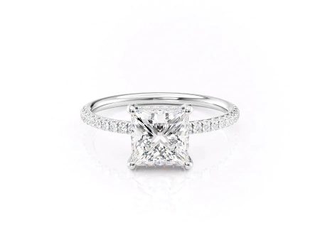 The Low Profile Kamellie Set With A 2.5 Carat Princess Lab Diamond Fashion