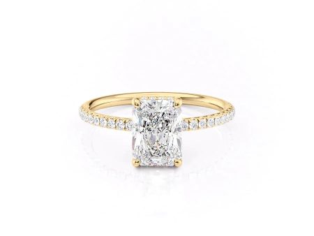 The Low Profile Kamellie Set With A 2.5 Carat Radiant Lab Diamond on Sale