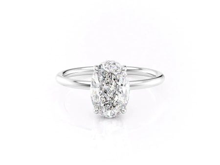 The Low Profile Kamellie Set With A 2.5 Carat Oval Lab Diamond Online Hot Sale