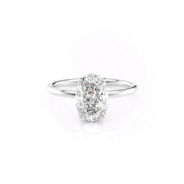 The Low Profile Kamellie Set With A 2.5 Carat Oval Lab Diamond Online Hot Sale