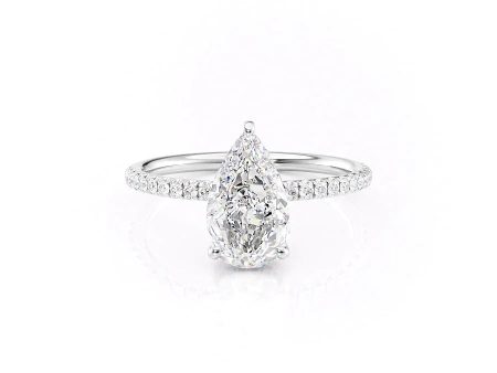 The Low Profile Kamellie Set With A 1 Carat Pear Lab Diamond Online Sale