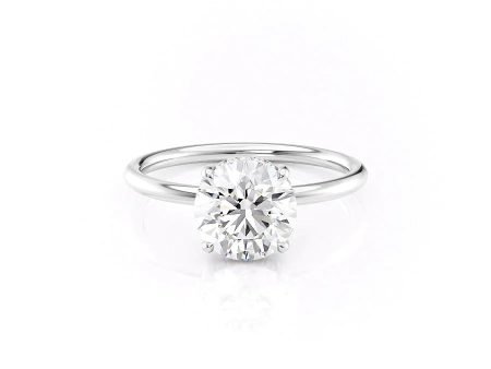 The Low Profile Kamellie Set With A 2.5 Carat Round Lab Diamond Online Sale