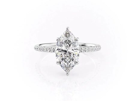 The Low Profile Kamellie Set With A 1.5 Carat Marquise Lab Diamond Online Hot Sale