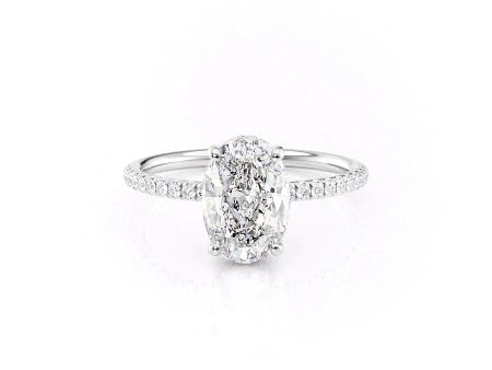 The Low Profile Kamellie Set With A 1 Carat Oval Lab Diamond Online Hot Sale