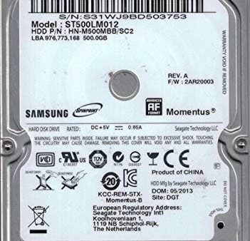 New SAMSUNG PS4 XBOX 500GB 5.4K 6G 8MB 2.5in SATA Drive ST500LM012 Sale