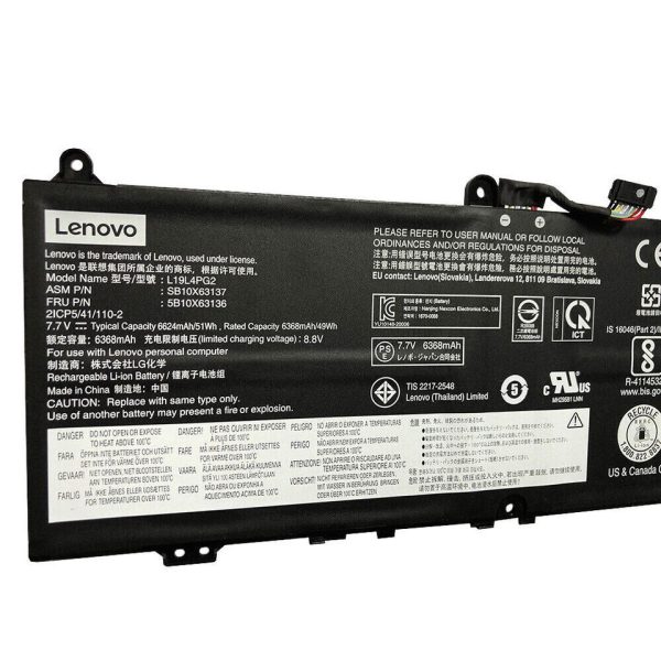 New Genuine Lenovo 5B10X63136 5B10X63138 5B10X63141 Battery 51WH Online Sale