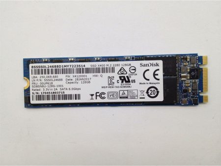 New Lenovo SanDisk SSD X400 M.2 2280 128GB SD8SN8U-128G-1001 SSD Drive 00UP618 For Cheap