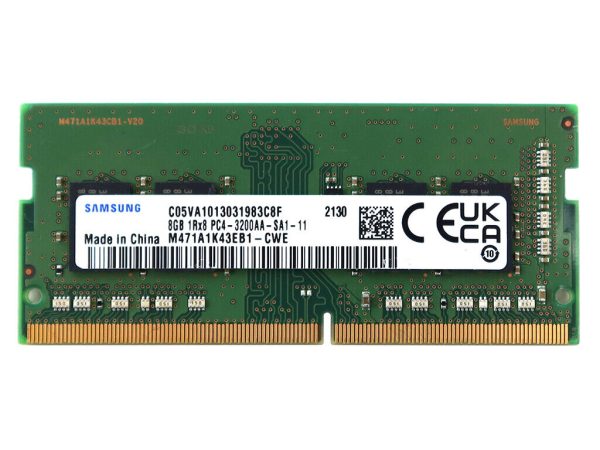 New SAMSUNG 8GB 1RX8 DDR4 SODIMM PC4-25600 3200MHZ LAPTOP MEMORY M471A1K43EB1-CWE For Discount