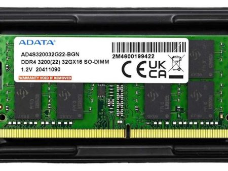 New 32GB DDR4 3200MHz Laptop Memory PC4-25600 260pin SODIMM AD4S320032G22-BGN on Sale